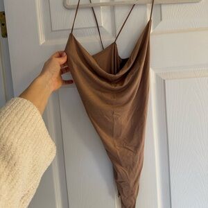 Abercrombie & Fitch Taupe Tank bodysuit